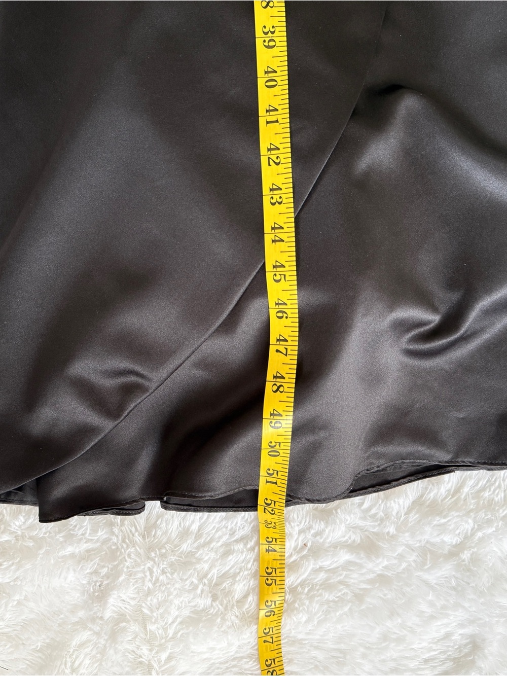 David's Bridal Black Satin Square-Neck Maxi Dress - Picture 6 of 9